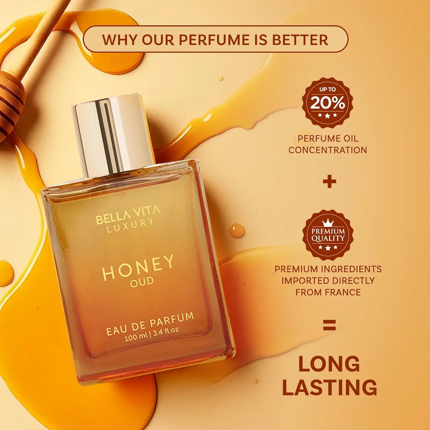 BellaVita Luxury Honey Oud EDP - Perfume Fragrance Families recension och pris
