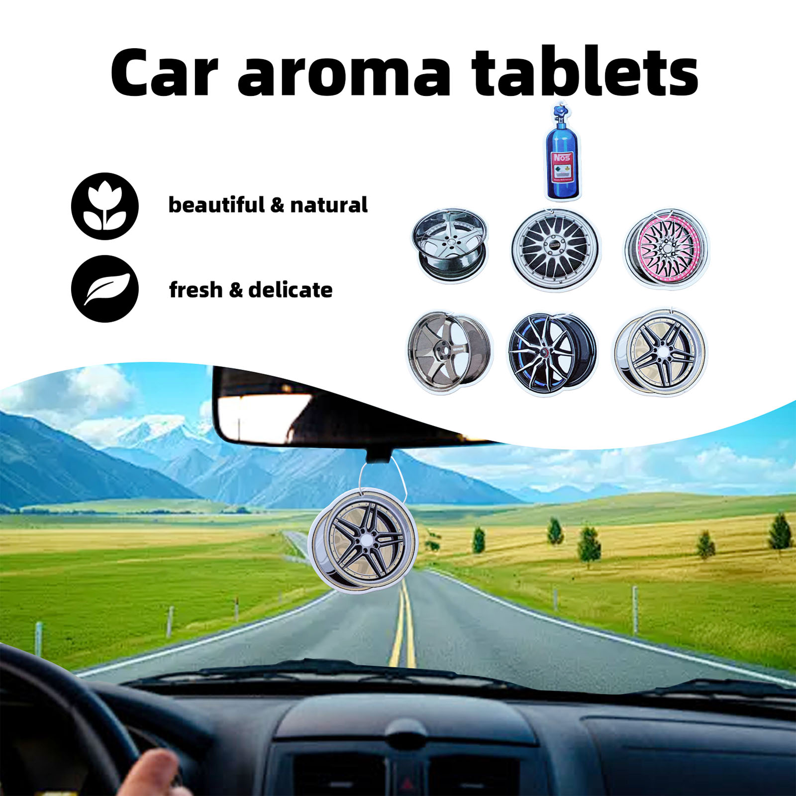 Wheel-shaped Japanese car air  - Perfume Fragrance Wheel recension och pris
