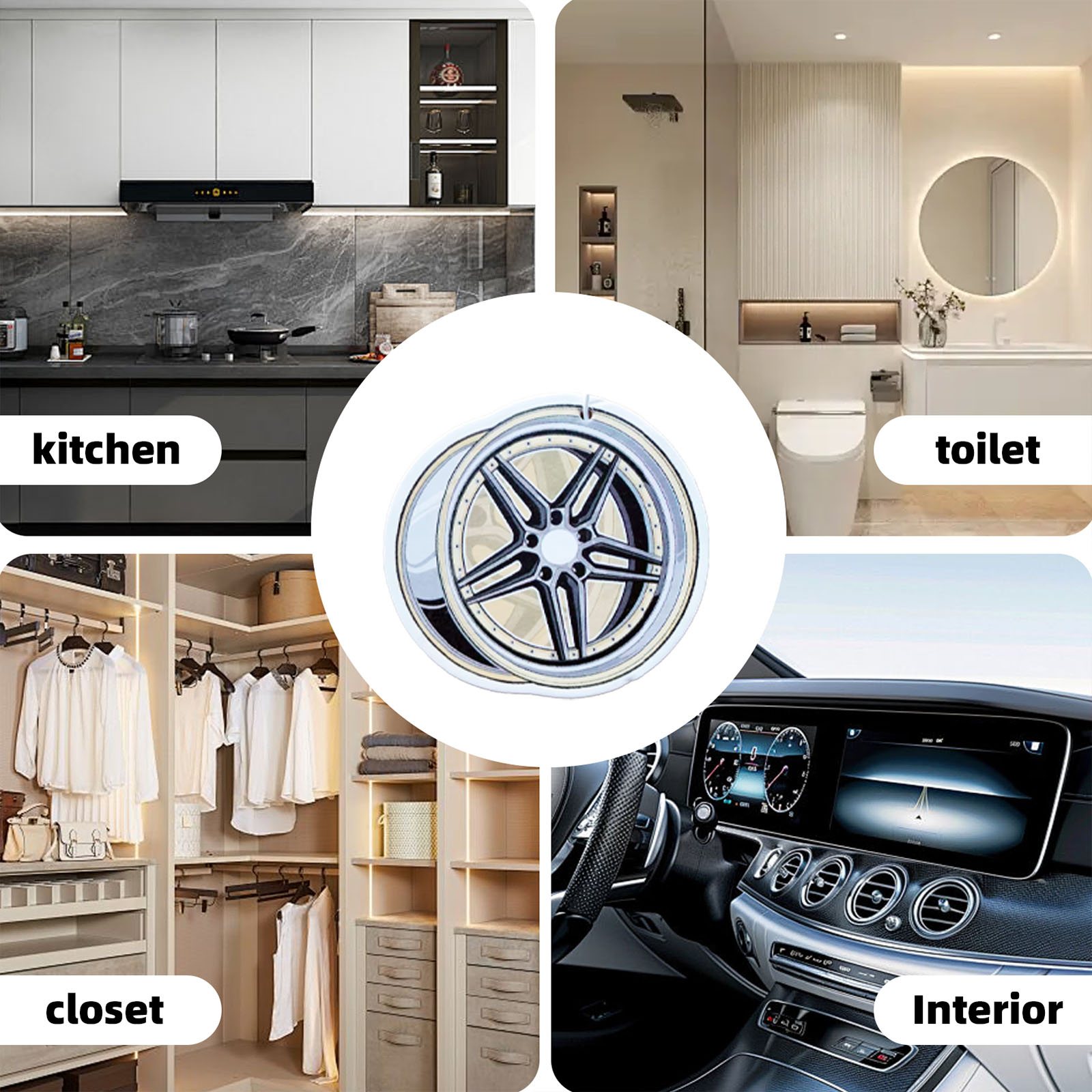 Wheel-shaped Japanese car air  - Perfume Fragrance Wheel recension och pris